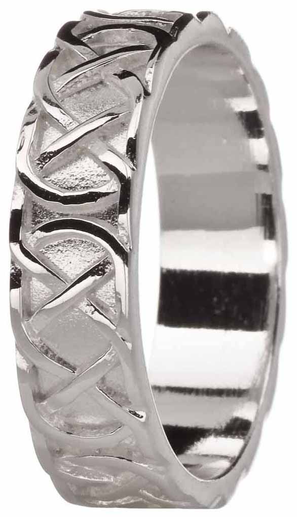 Mens Silver Celtic "Eternity Knot" Band Ring