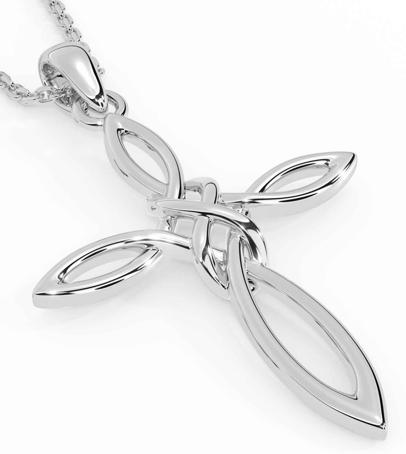 Sterling Silver Irish Celtic Cross Infinity Necklace Irish Made