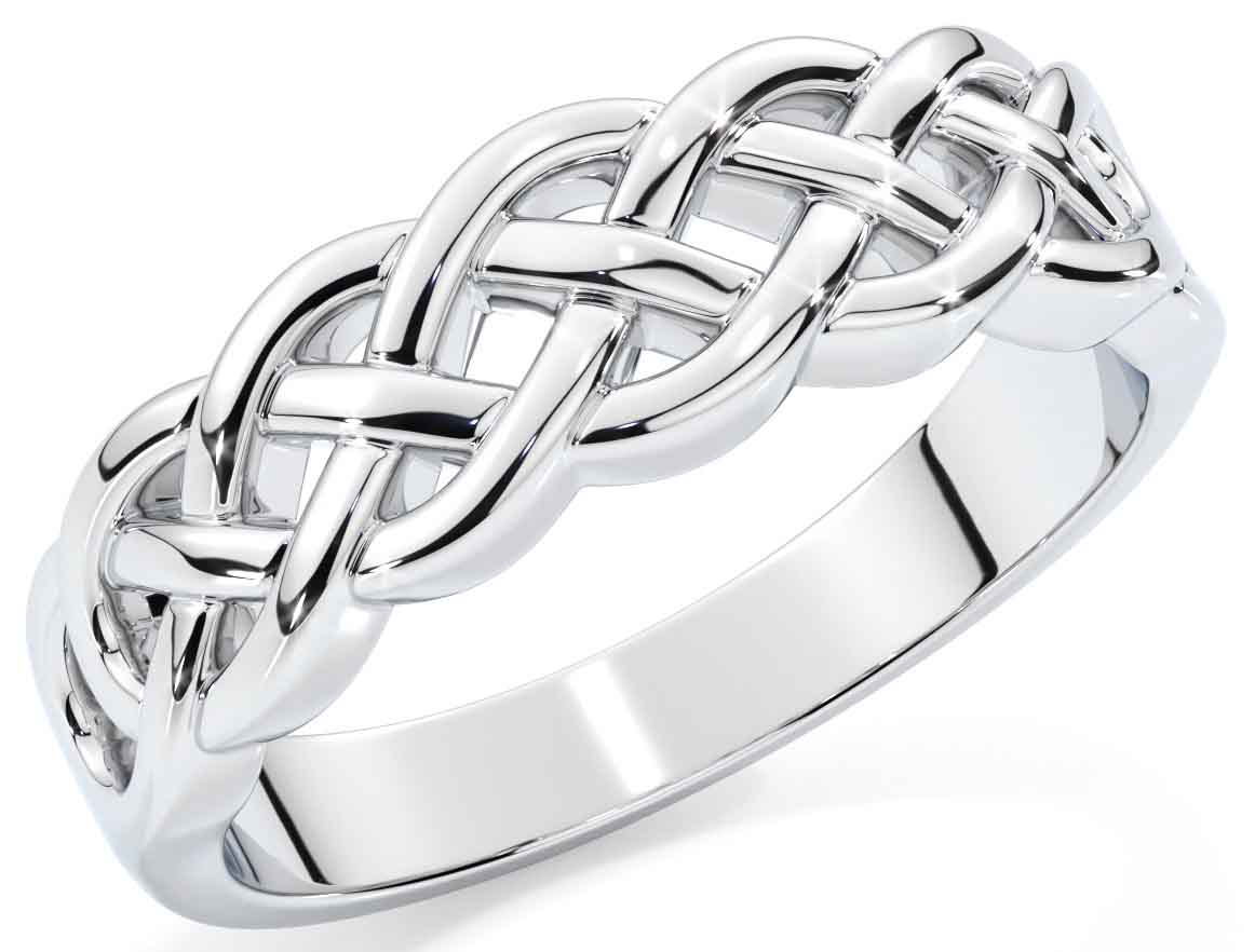 Sterling Silver Irish Celtic Ring Engravable Irish Made