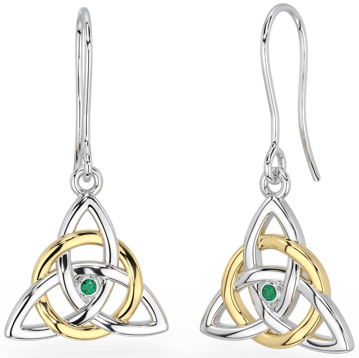 Genuine emerald drop on sale earrings