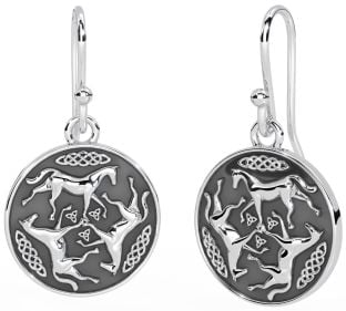 Silver "Celtic Horse" Earrings