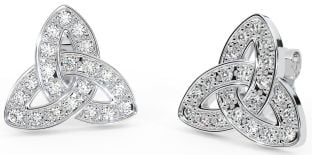 Silver Celtic "Trinity Knot" Stud Earrings