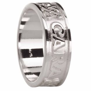 Mens "My Soul Mate" Silver Celtic Ring
