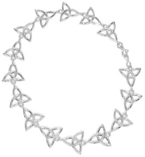 Bracciale in argento con nodo celtico irlandese