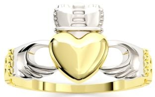 Ladies Gold Claddagh Celtic Knot Ring