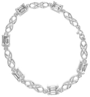 Silver Diamond Celtic Bracelet