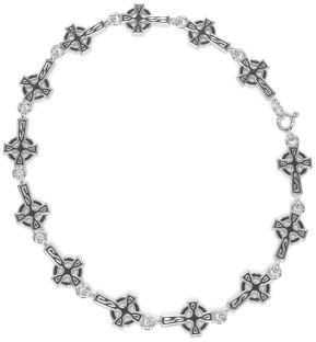 Silver Celtic Cross Bracelet
