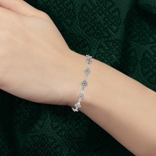 Silver Celtic Cross Bracelet