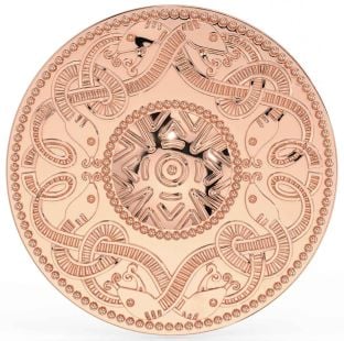 Rose Gold Silver Celtic Warrior Brooch
