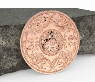 Rose Gold Silver Celtic Warrior Brooch