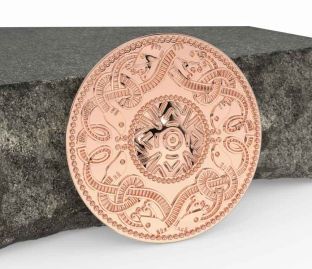 Rose Gold Celtic Warrior Brooch