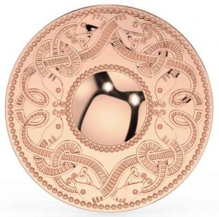 Rose Gold Silver Celtic Warrior Brooch