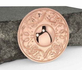 Rose Gold Silver Celtic Warrior Brooch