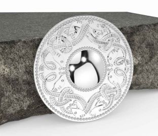 Silver Celtic Warrior Brooch