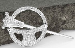 Diamond White Gold Celtic Ardagh Brooch