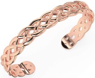 Rose Gold Silver Celtic Cuff Bracelet