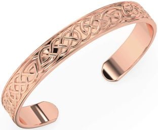 Rose Gold Silver Celtic Cuff Bracelet