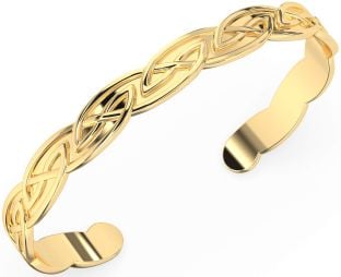 Gold Silver Celtic Cuff Bracelet