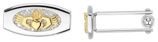Gold Silver Claddagh Cufflinks