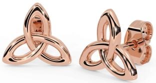 Rosa Oro Plata céltico Trinidad Nudo Semental Pendientes