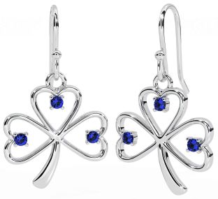 Safir Aur Alb Cercei Shamrock Dangle