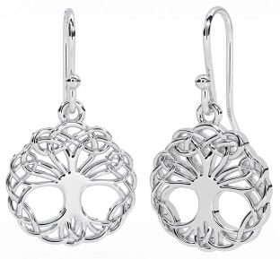 Argent celtique Arbre de Vie Pendre Des boucles d'oreilles