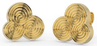 Gold Silver Celtic Stud Earrings