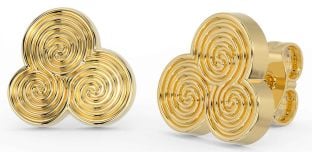 Gold Celtic Stud Earrings
