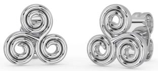 Silver Celtic Stud Earrings