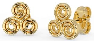 Gold Celtic Stud Earrings