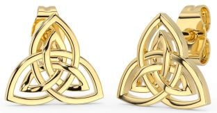 Aur Argint Celtic Cercei Trinity Knot Dangle