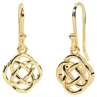 Gold Silver Celtic Dangle Earrings