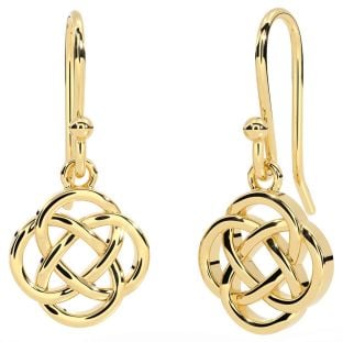 Gold Celtic Dangle Earrings