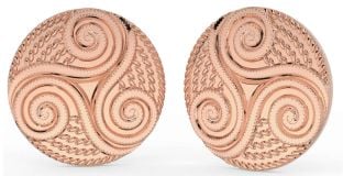 Rose Gold Silver Celtic Stud Earrings