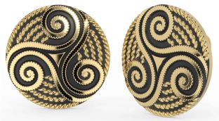 Gold Silver Black Rhodium Celtic Stud Earrings