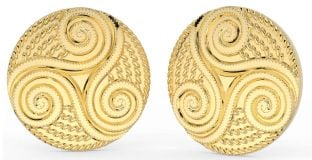 Gold Silver Celtic Stud Earrings