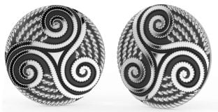 Silver Black Rhodium Celtic Stud Earrings