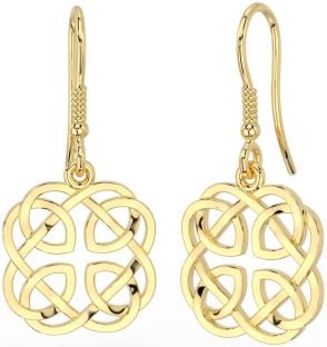 Gold Silver Celtic Dangle Earrings