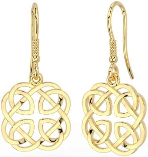 Gold Celtic Dangle Earrings