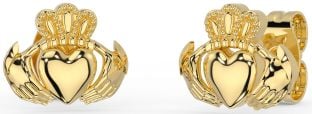 Goud Zilver Claddagh Stud Oorbellen