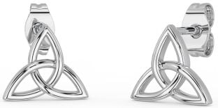 Silver Celtic Trinity Knot Stud Earrings