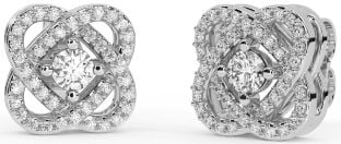 Diamant Argent celtique Goujon Des boucles d'oreilles