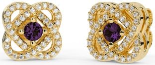 Diamant Alexandrite Or celtique Goujon Des boucles d'oreilles