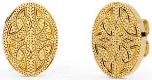 Gold Silver Celtic Stud Earrings