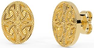 Gold Silver Celtic Stud Earrings