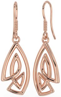 Rose Gold keltisch Baumeln Ohrringe