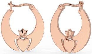 Rose Gold Claddagh Baumeln Ohrringe