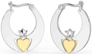 Or Argent Claddagh Pendre Des boucles d'oreilles