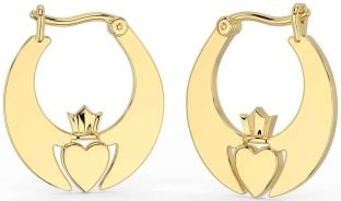 Gold Claddagh Baumeln Ohrringe