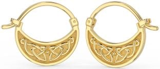 Gold Silver Celtic Hoop Earrings